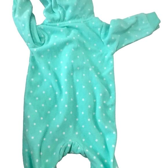 Carters 9 Month Green and White Polkadot Bodysuit - Picture 6 of 6